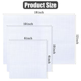 MIDELONG 6 PCS Aida Cloth 14 Count Cross Stitch Fabric, 3 Sizes White Classic Reserve Cross Stitch Aida Cloth for Home DIY Handmade Needlework Craft Embroidery Decoration MIDELONG