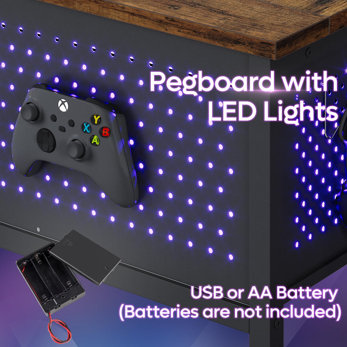 Bestier LED Coffee Table with Storage Glass Coffee Tables for Living Room with Sliding Doors, 42 Inch Rustic Brown Living Room Center Table Bestier