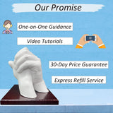 Hand Casting Kit Couples | Keepsake Hand Mold kit Couples for Holiday Activities, with Base & Card Stand Molding Kits for Adults, Wedding, Friends, Plaster Hand Mold Casting Kit Godora