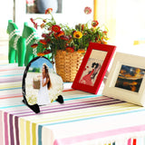 Beclumas 6 Pack 5.7" X5.7" Sublimation Slate Blanks,Heart Heat Thermal Transfer Stone Slate Picture Frame Plaque with Display Stand for Desktop Souvenir DIY Personalized Custom Gift Design Beclumas