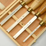 PSI Woodworking LCBEAD4 Lathe Woodturning 4pc Bead Cutting HSS Chisel Set PSI Woodworking