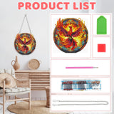 Skyboda Phoenix Diamond Art Hanging Kit for Adult, Special Shaped Rhinestone, Double Sided DIY Acrylic Diamond Art Painting Window Pendants Home Garden Wall Hanging Kits Hanging Ornament Skyboda
