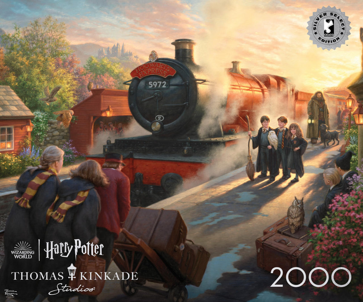 Ceaco - Silver Select - Kinkade - Harry Potter - 2000 Piece Jigsaw Puzzle for Adults -Challenging Puzzle Perfect for Game Nights Ceaco