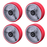 6"X 2" Heavy Duty Casters Wheels - Industrial Caster Wheels Polyurethane Caster Wheel with Strong Load-bearing Capacity 5000 LB, heavy duty casters wheel -set of 4, Widely Used in Tool Box, Trail Jack SY America