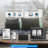 PeriPage Bluetooth Thermal Shipping Label Printer,Wireless 4x6 Shipping Label Printer for Shipping Packages,Support iPhone iPad Android Windows & Mac,Used for Amazon, Ebay,Shopify, Etsy, USPS. PeriPage