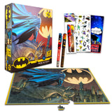 Batman Jigsaw Puzzle for Kids and Adults - Bundle with 500 Piece Batman Puzzle Assorted Style Plus Batman Pen, Batman Stickers, and More | Superhero Puzzles Set BATMAN