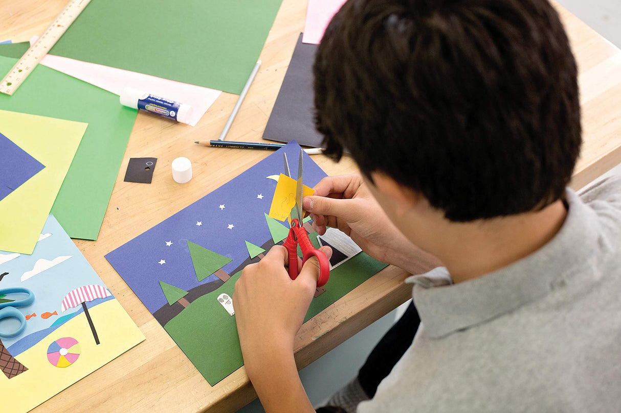 Tru-Ray Heavyweight Construction Paper, Cool Assorted Colors, 12" x 18", 50 Sheets (102943) Tru-Ray