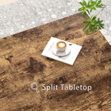 FOLUBAN Modern Coffee Table, Square Center Table for Living Room, Industrial Rustic Wood and Metal Cocktail Tea Table, 31.5 Inch, Brown FOLUBAN