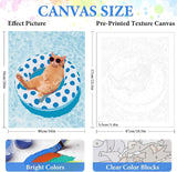 ZRIZQ Paint by Numbers for Adults Beginners,Summer Cat Adult Paint by Number Kits on Canvas,Paint by Numbers for Home Wall Art Decor 16x20 Inch（Without Frame） ZRIZQ