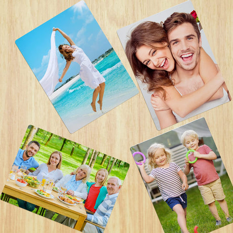 6 Pieces Sublimation Photo Blank Aluminum Metal Photo Metal Wall Poster Frame Collection for Thermal Sublimation Printing Photo Sign (White) Hotop
