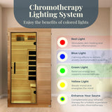 Dynamic Saunas Elite 1 Person Compact Ultra Low EMF FAR Infrared Sauna with Red Light Therapy & Bluetooth Speakers - Personal Indoor for Home & Gym DYNAMIC SAUNAS