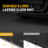 LulnCush 8x21 FT Garage Floor Mat, Thickened Diamond Plate PVC Garage Flooring Roll for Under Car Parking, Heavy Duty Garage Floor Protector 168SQFT for Garage, RV Trailer, Basement, Golf Cart. Black LulnCush