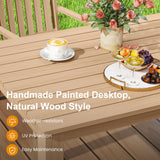 RoyalCraft Aluminum 6 Pieces Patio Dining Sets, Outdoor Dining Table with 4 Chairs and Bench, Outdoor Patio Dining Furniture Set with Removable Cushion for Lawn, Garden, Backyard, Brown RoyalCraft