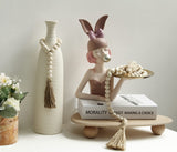 2Pcs Farmhouse Beads, 58in Wood Bead Garland with Tassels,Boho Beads Garland Tiered Tray Decor Rustic Country Decor(Nature) RAMIRABI