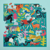 Mudpuppy Rainforest Animals 500 Piece Family Jigsaw Puzzle, Vibrant Rainforest and Animal Puzzle with Tiger, Gorilla, and More Beloved Animals Abrams