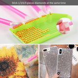 OUTUXED 117pcs 5D DIY Diamond Painting Tools and Accessories Kits with Diamond Embroidery Box and Multiple Sizes Painting Pens for Adults to Make Art Craft OUTUXED