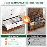 Letaya 5 Drawer Dresser for Bedroom, Metal Chest of Drawers Tall White Closet Organizers and Storage Clothes, Accent Storage Cabinet for Living Room, Entryway, Hallway, White Letaya