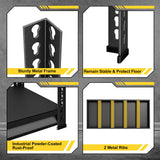 Rufokisa 48" W Garage Shelving Heavy Duty，3000LBS Loads Metal Shelving Units and Storage,5-Tier Garage Storage Shelves Heavy Duty, Industrial Utility Shelves,48”W x 24”D x 78”H(Black) Rufokisa