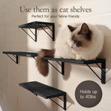 BAYKA Wall Shelves for Bedroom Decor, Floating Shelves for Wall Storage, Wall Mounted Rustic Wood Shelf for Books,Plants,Small Wall Shelf for Bathroom,Kitchen,Living Room(Black，Set of 4) BAYKA