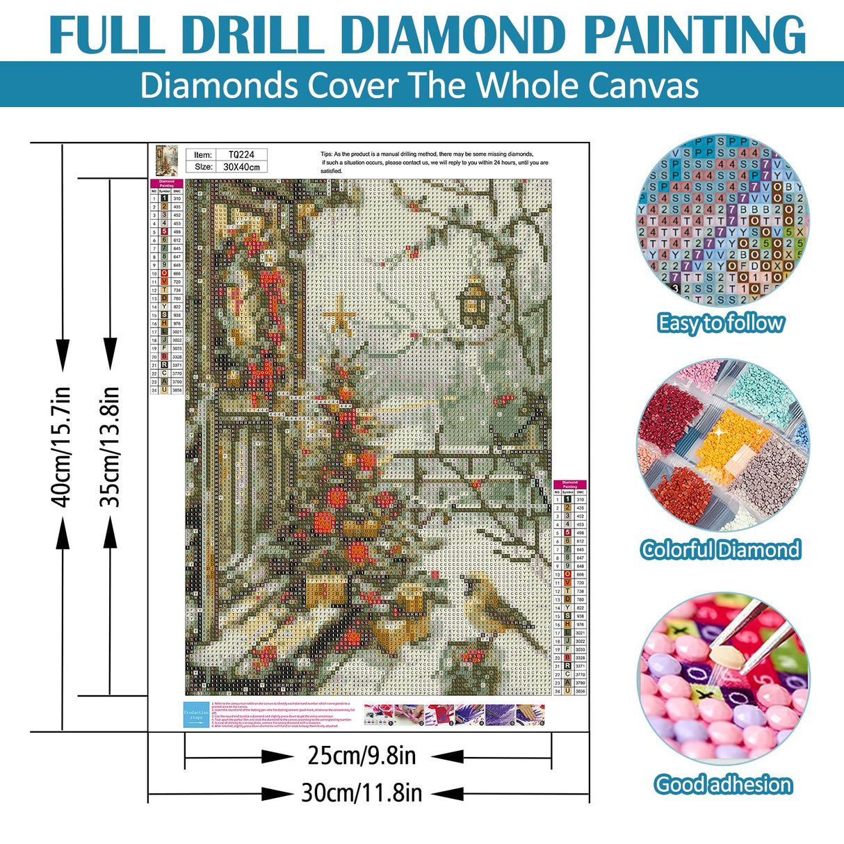 Christmas Tree House Bird Diamond Painting Kits for Adults, 5D Diamond Art Kits for Adults Beginners, DIY Full Round Drill Diamond Dot Painting Gem Art Kits for Adult, Home Wall Decor 11.8x15.7 Inch LKHMVCA