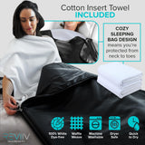 Portable Sauna Blanket with Bonus Cotton Insert Towel - V2.0 Major Upgrades! Premium Far Infrared Sauna Blanket for Detoxification - Sauna Blanket Infrared Saunas for Home with 85-185℉ Temp Range REVIIV
