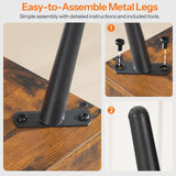 HOOBRO 6 Cube Bookshelf, 4 Tier Bookcase with Legs, Mid-Century Modern Bookshelves, Large Open Storage Shelf, Wooden Book Case for Living Room, Bedroom, Office, Kitchen, Rustic Brown FG116SJ01 HOOBRO