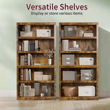 Contemporary 5-Tier Wooden Bookshelf by YRLLENSDAN for Stylish Storage Solutions YRLLENSDAN