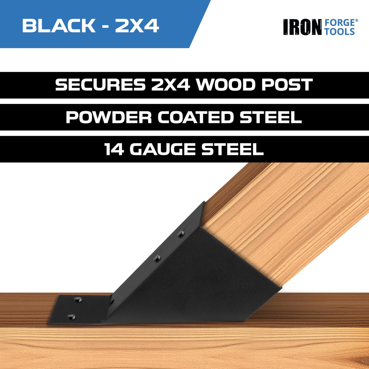 Iron Forge Tools 2x4 Pergola Brackets - 8 Pack Powdercoated Steel Corner Pergola Kit - 45 Degree Angle Bracket Angle Brace for DIY Installation - Hardware Kit and Accessories, Roof Gazebo Kits Iron Forge Tools