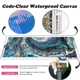 YALKIN 5D Large Diamond Painting Kits for Adults (35.4x15.7inch), Abstract Full Round Drill Wave Pictures Arts Paint by Diamonds Kits Diamond Art Kits for Home Wall Decor Relax Gift YALKIN