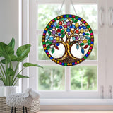 SKRYUIE Hanging Diamond Art Kits for Adults Pendant Tree, Special Shaped Crystal DIY Diamond Painting Kit, Acrylic Board Wreath Pendants Double Sided, Home Decor 7.29 x 7.29 Inch SKRYUIE