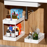 SPACEKEEPER Rolling Storage Cart 3 Tier, Bathroom Cart Organizer Laundry Room Organizer Utility Cart Mobile Shelving Unit Multi-Functional Shelves for Office, Kitchen, Bathroom, White SPACEKEEPER