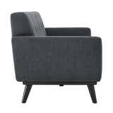 Modway Engage Mid-Century Modern Herringbone Fabric Sofa in Charcoal Modway
