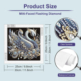 Anuver Diamond Painting Kits for Adults Swan, 5D Special Shape Crystal Rhinestones Diamond Painting for Beginners, Diamond Art Kits for Home Wall Decoration, 12×12 Inch Anuver