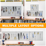 Pegboard Smith Metal Pegboard Panels, 16" x 12" Heavy-Duty Wall Peg Boards for Garage Tool Storage, Pegboard Organizer System (Pack of 3, Gray) Pegboard Smith