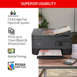 Canon PIXMA TR7020a All-in-One Wireless Color Inkjet Printer, with Duplex Printing, Mobile Printing, and Auto Document Feeder, Black, Works with Alexa Canon