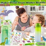 YOFUN Decorate Your Own Dinosaur Water Bottle for Boys,Dinosaur Arts and Crafts for Kids, Dinosaur Toys for Boys Birthday, Christmas, Ages 3-4-6-8 (Dinosaur Theme) Y YOFUN