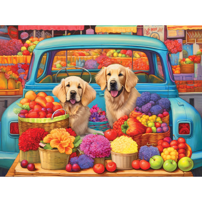 RoseArt - Kodak Premium - Pickup Pups- 350 Piece Jigsaw Puzzle for Adults