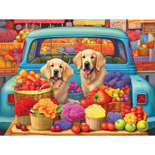 RoseArt - Kodak Premium - Pickup Pups- 350 Piece Jigsaw Puzzle for Adults