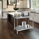 STABLEINK NSF Stainless Steel Table, 24 x 36 Inches Metal Prep & Work Table with Adjustable Undershelf, for Commercial Kitchen, Restaurant, Hotel and STABLEINK