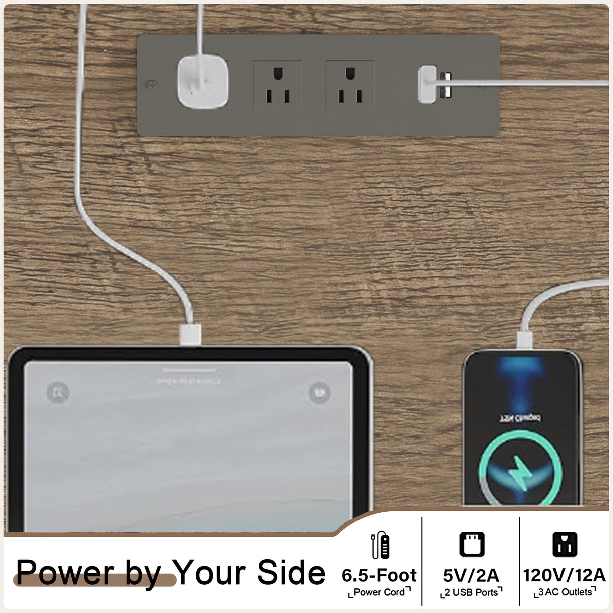 ChooChoo Farmhouse L Shaped Desk with Drawers & Storage Shelf, Home Office Desk with Storage Cabinet, Executive Corner Computer Desk with Charging Station, Home Office Writing Desk, Soft White ChooChoo