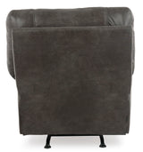 Signature Design by Ashley Tambo Faux Leather Manual Rocker Recliner, Gray Signature Design by Ashley
