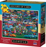 Dowdle Jigsaw Puzzle - History of Cars - 500 Piece D·O·W·D·L·E