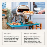 Gozney Roccbox Outdoor Pizza Oven, Grey, Portable, Gas & Wood Fired, Restaurant-Grade Gozney