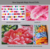 Generic DIY 5D Diamond Art Painting Kits for Adult, US Flag Truck Full Round Drill Cross Stitch Embroidery Kits for Home Wall Decor Gifts(16x12inch/40×30cm), ZHILAI001 WoodArtSupply