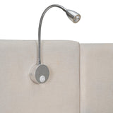 MaiDeHaoo Queen Size Upholstered Bed with with Trundle and 2 Storage Drawers, Luxury Queen Bed Frame with Storage Headboard and Reading Lights, Built-in Nightstands, Beige MaiDeHaoo