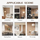 POHARE WPC Slat Wall Panels, 8 Pack Accent Slat Wood Slats for Wall and Ceilings, Acoustic Panels for Interior Wall Modern Décor, Oak, 95 x 6 in POHARE