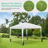 GDY 10'x10' Pop Up Canopy Tent, Outdoor Canopy Tent, Commercial Instant Gazebos, Portable Shelter Canopies, for Patio/Outdoor/Wedding Parties and Events, (White) GDY
