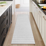 Collive Hallway Runner Rug 2x6 Kitchen Runner Rugs Non Slip Rubber Backed Gray Cotton Carpet Washable Farmhouse Rug Runners for Hallways Boho Floor Runners for Bedroom Entryway Laundry Collive