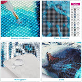 MXJSUA Dalmatian Puppy DIY Diamond Painting by Number Kits for Adults, Dog 5D Round Drill Diamond Gem Art Painting Picture Arts Kits Craft for Home Wall Decor 12x16 Inch MXJSUA