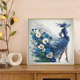 Diamond Art Painting Kit, Pretty Dress Fashion Ladies 5D DIY Special Shape Mosaic Crafts for Beginners and Adults, can be gifted to family and friends, great for decorating home and office walls Tontut